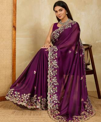 comely mustard embroidered black rangoli  silk blend  bridal saree with blouse 2