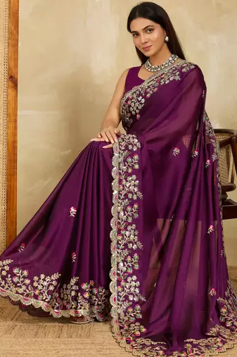 comely mustard embroidered black rangoli  silk blend  bridal saree with blouse