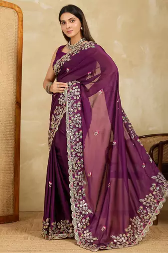 comely mustard embroidered black rangoli  silk blend  bridal saree with blouse