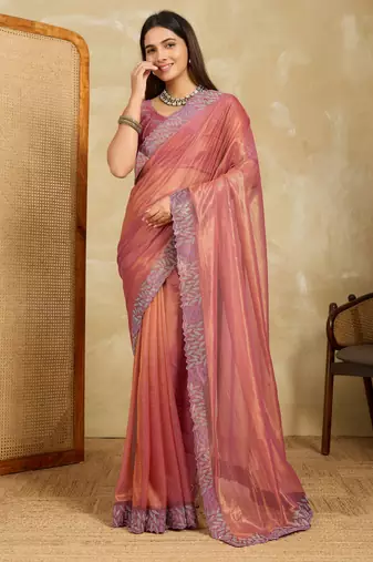 ravishing teal green embroidered frendy net traditional saree with blouse