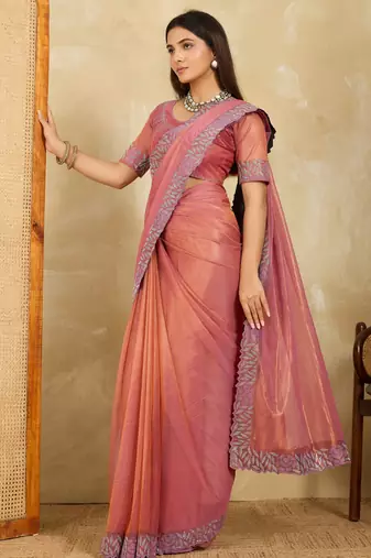 ravishing teal green embroidered frendy net traditional saree with blouse