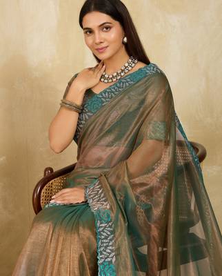 irresistible lavender embroidered frendy net wedding saree with blouse 3
