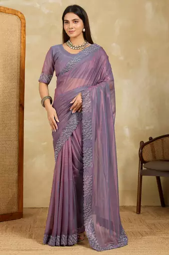 spellbinding neon green embroidered jimmy choo party wear saree with blouse