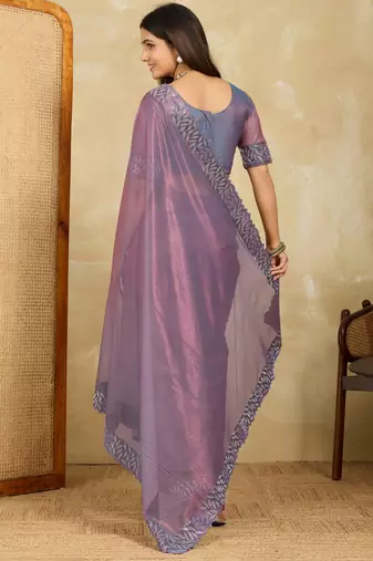 spellbinding neon green embroidered jimmy choo party wear saree with blouse