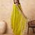 enticing mustard embroidered frendy chiffon party wear saree with blouse