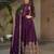 Faux Blooming Heavy Embroidered Gown with Sequins Work & Matching Dupatta | Purple | Party & Festive Wear