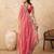 bewitching peach frendy chiffon traditional saree