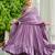 Vichitra Silk Sequins Embroidered Designer Party Wear Gown with Matching Dupatta | Lavender | Look