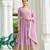 Faux Georgette Sequins Embroidered Designer Party Wear Gown with Matching Dupatta | Lavender | Look