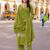 Women Viscos Slub Thread & Hand Work Kurta & Pent With Dupatta