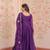 Purple Star Georgette Embroidered Designer Gown with Heavy Multi-Sequence Work & Matching Dupatta | Party Wear Dress