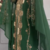 Emerald Green Moroccan Kaftan with Golden Embroidery & Matching Dupatta