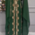 Emerald Green Moroccan Kaftan with Golden Embroidery & Matching Dupatta