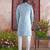 Blue banarasi jacquard indo western for men