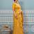mustard soft art silk saree with woven work with blouse
