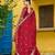 Maroon Vichitra Silk Designer Gown with Zari Embroidery | Festive & Wedding Wear Gown