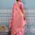 pink soft art silk saree with woven work with blouse