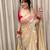 Cream Color Sequins Work Jimmi Choo Saree