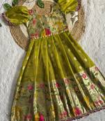 Pure jacquard Pavadai gown