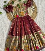 Pure jacquard Pavadai gown