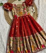 Pure jacquard Pavadai gown