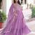 Onion Pink Faux Georgette Designer Gown with Zari Embroidery & Cut-Work | Festive & Party Wear
