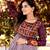 Wine Pashmina Printed Gown with Matching Printed Dupatta | Semi-Stitched | Partywear