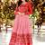 Red Pashmina Printed Semi-Stitched Gown with Matching Printed Dupatta | Soft & Comfortable Daily Wear