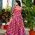 Pink Chinnon Printed Semi-Stitched Gown with Matching Printed Dupatta | Soft, Flowing & Daily Wear