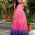 Pink Maslin Crochet Printed Gown     Lightweight Everyday Wear | Semi-Ready Stitch