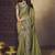Mehendi  green embroidered fendi satin saree with satin blouse fabric || premium sarees || premium fabrics