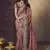 Dark peach embroidered fendi satin saree with satin blouse fabric || premium sarees || premium fabrics