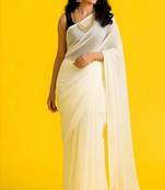 Solid/Plain Daily Wear Georgette Saree  (Multicolor)