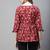 Brown women's pure cotton jaipuri printed short top