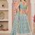 Sky Blue Thread & Sequins Embroidery Work Net Lehenga