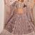 Onion Pink Thread & Sequins Embroidery Work Net Lehenga