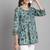 Sea green women's pure cotton jaipuri printed short top
