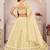 Yellow  Thread & Sequins Embroidery Work Net Lehenga
