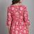 Pink & white women's pure cotton jaipuri printed short top
