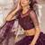 Wine Thread & Sequins Embroidery Work Net Lehenga