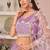 Light Lavender Thread & Sequins Embroidery Work Net Lehenga