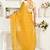 Yellow linen printed one minute saree with zari border | ready to wear designer saree
