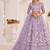 Lavender Thread & Sequins Embroidery Work Net Lehenga