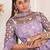 Lavender Thread & Sequins Embroidery Work Net Lehenga
