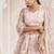 Light Pink Thread & Sequins Embroidery Work Net Lehenga