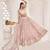 Light Pink Thread & Sequins Embroidery Work Net Lehenga