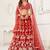 Red Thread & Sequins Embroidery Work Net Lehenga