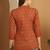 Orange women's pure cotton jaipuri printed short top