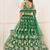 Green Thread & Sequins Embroidery Work Net Lehenga