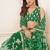 Green Thread & Sequins Embroidery Work Net Lehenga